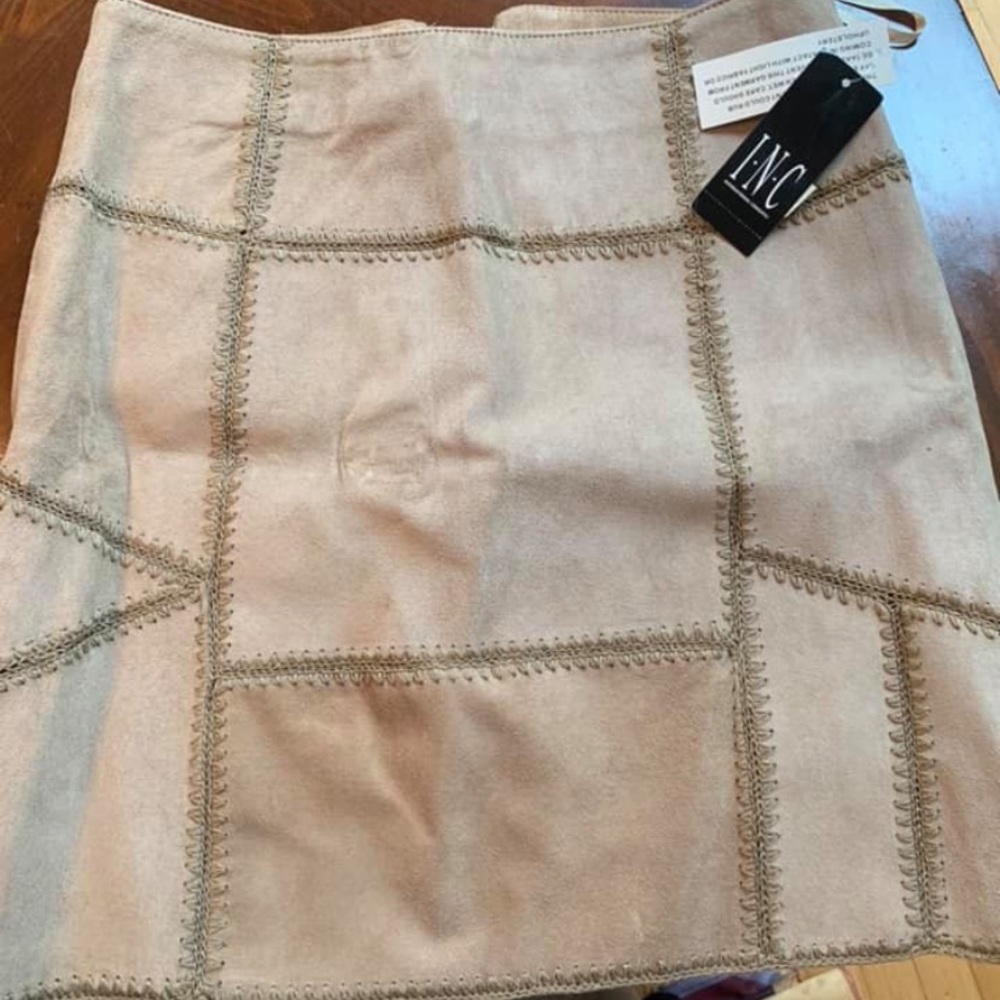 INC suede mini skirt